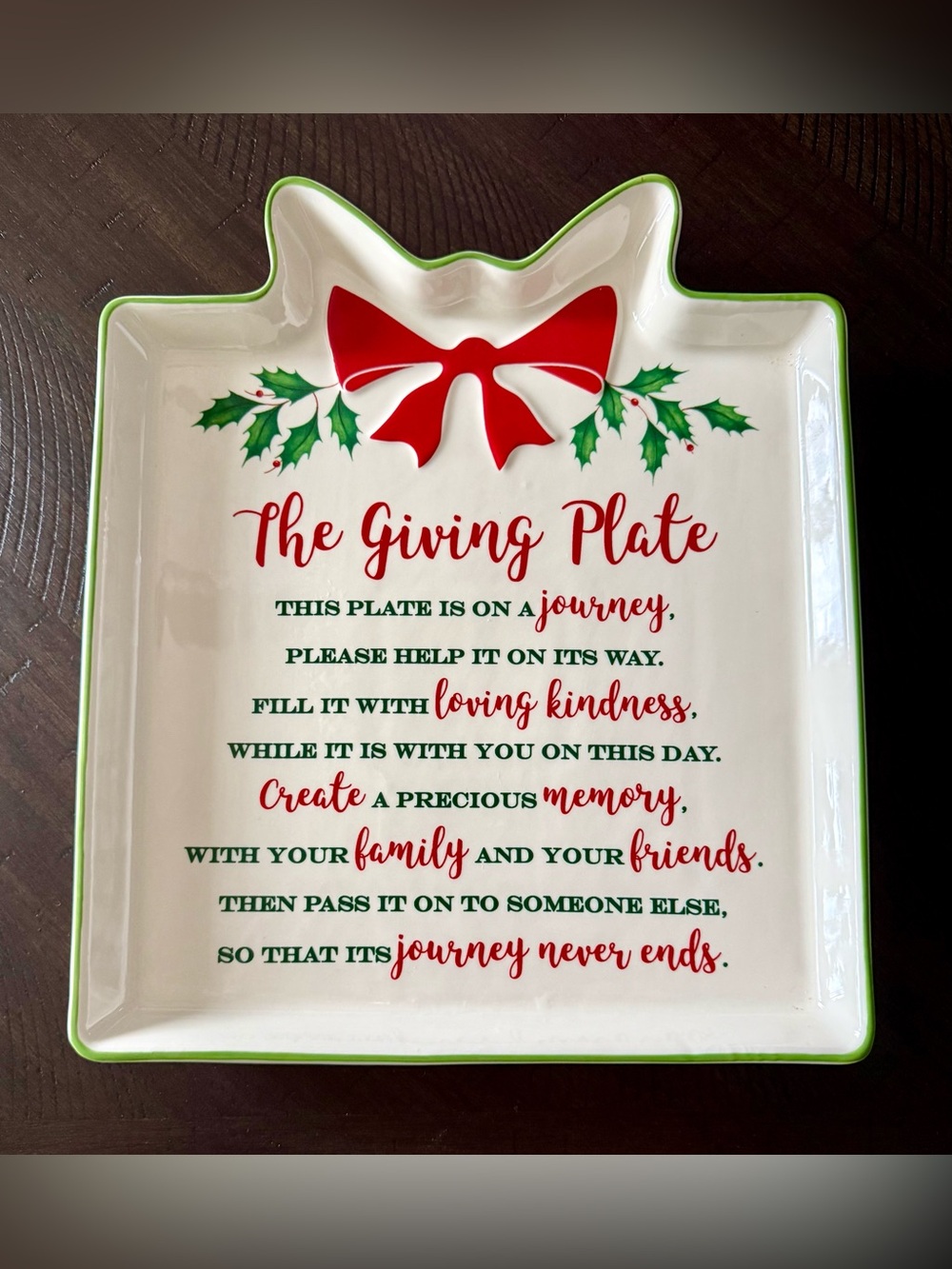 Lenox “Hosting the Holidays” 11.5” Porcelain Giving Plate (Style #879353)